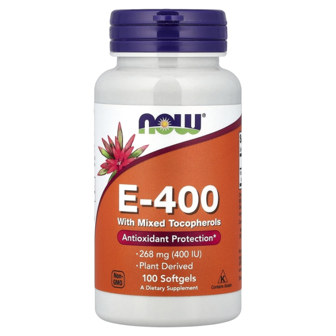 NOW FOODS E-400 MIXED + SELENIUM 100 SGELS NS32590
